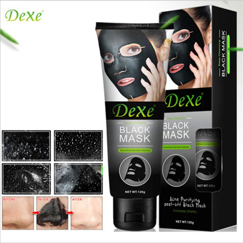 DEXE 2022 New Selling Peel Off Mask Series Moisturizing Oil Control Cleansing To Blackhead Bamboo Charcoal Mask Black Mask Mud