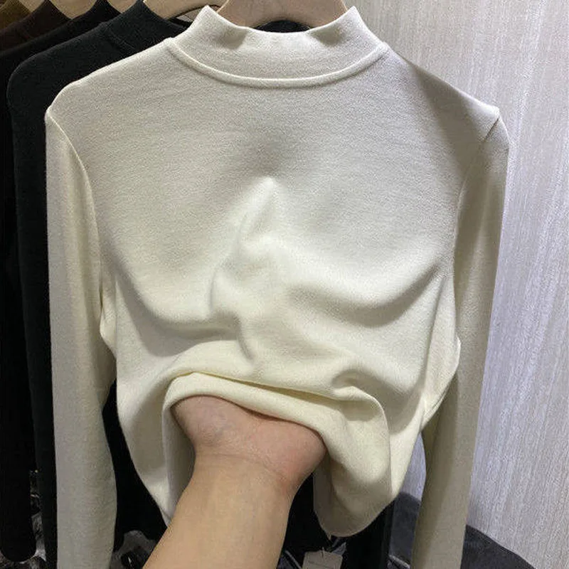 Женская Фланелевая рубашка с длинным рукавом и воротником-стойкой