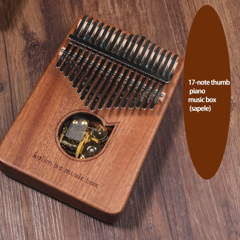 Beadsnice Playable Music Box Thumb Piano Octave 17 Tone Beginner Girls Cabaline Finger