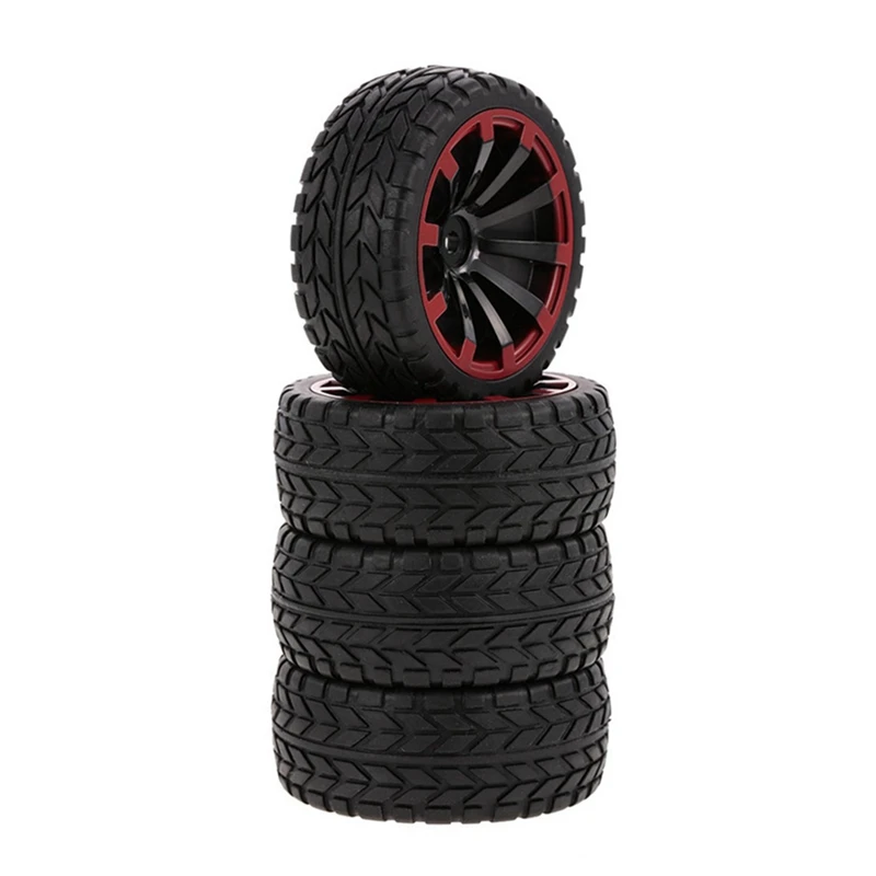 

Колеса с 10 отверстиями и красным ободом для Tamiya TT01 TT02 XV01 TA06 PTG-2 HPI WR8 Kyosho HSP 94122