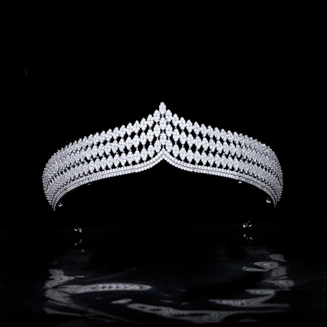 

New High-End Hair Accessories Wedding Ornament Bridal Wedding Zircon Crown Wedding Headdress Model Wedding Accessories