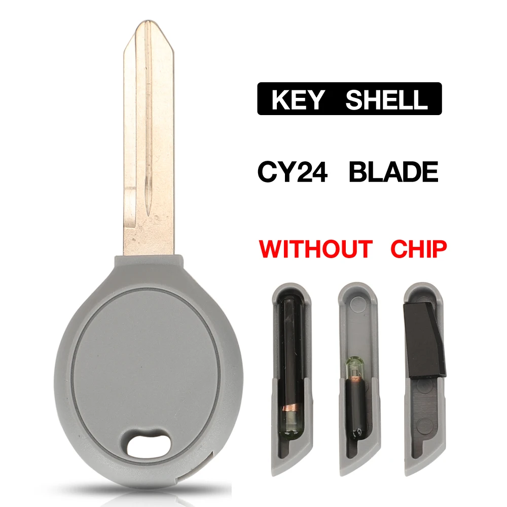 

jingyuqin Transponder Chip Fob CY24 Blade Remote Key For Dodge For Chrysler For Jeep Key Car Shell Apply to 3 Type of chips