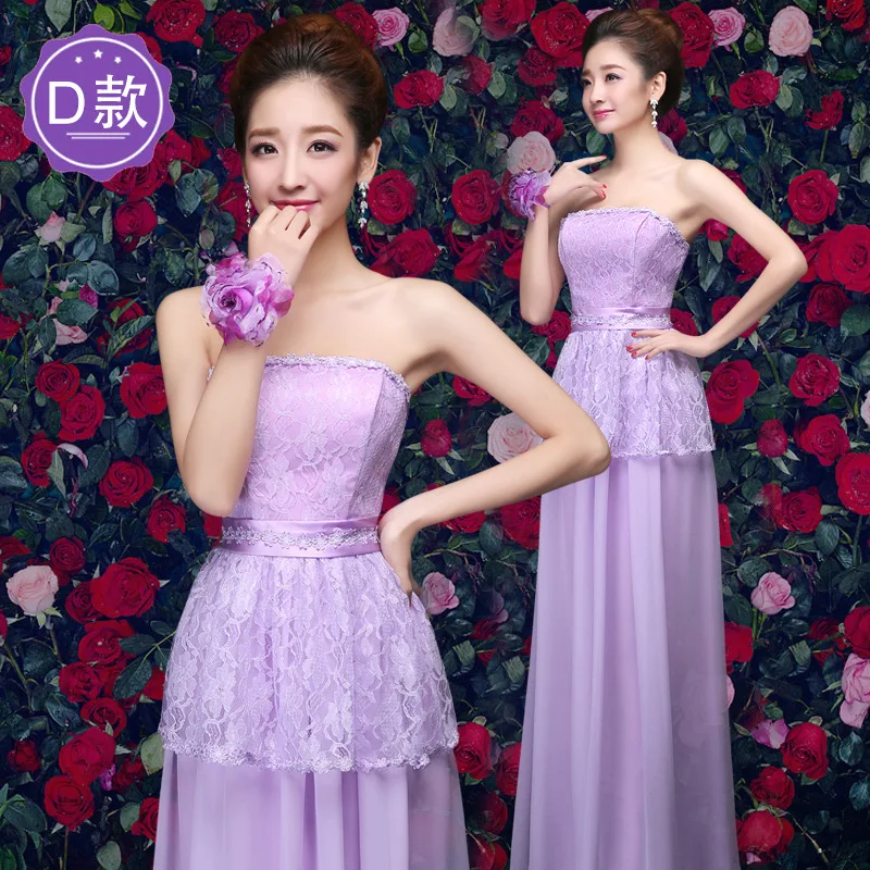 Шифоновое платье для девушек с эффектом отклонения 2024 фиолетовое искусственное