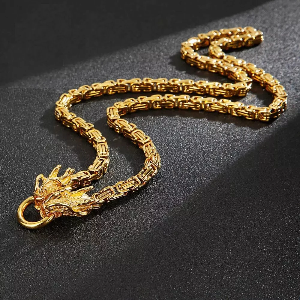 

Мужская цепочка из нержавеющей стали с подвеской в виде головы