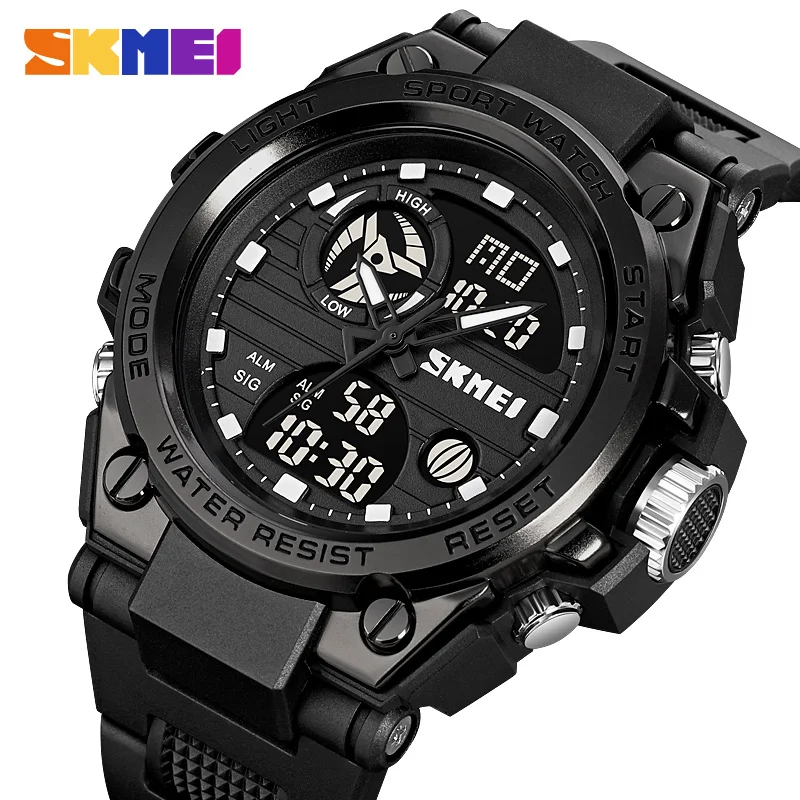 

SKMEI Sport Original Waterproof Watches Luxury Dual Time Stopwatch Chronograph Electronic Movement Digital Wrist Watch for Man