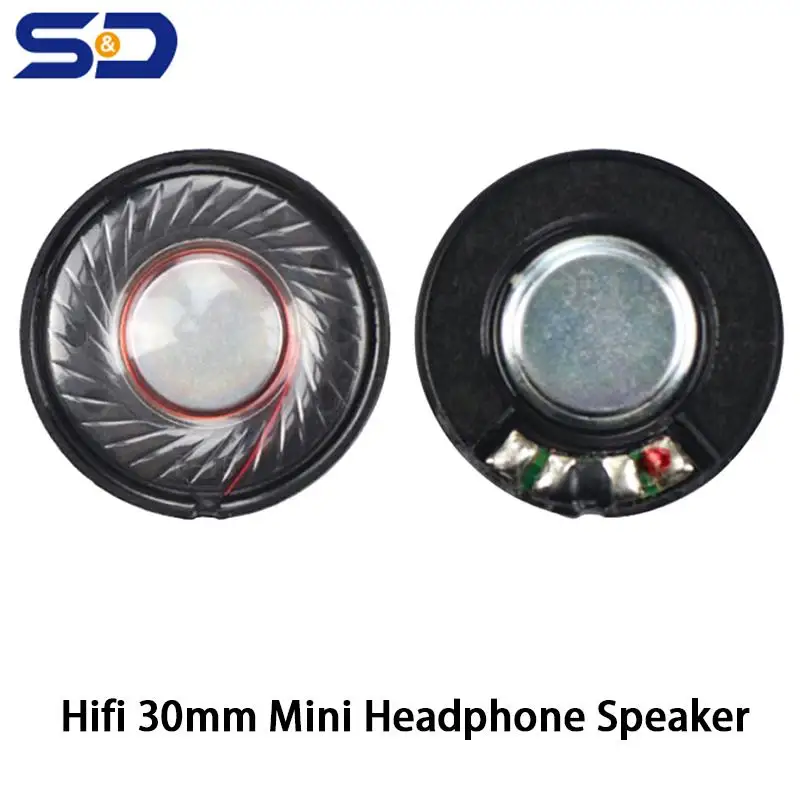 

2 шт. Hifi 30 мм Мини наушники Динамик 32 Ом Накладные наушники Драйвер для наушников Blutooth Diy Ремонтные детали