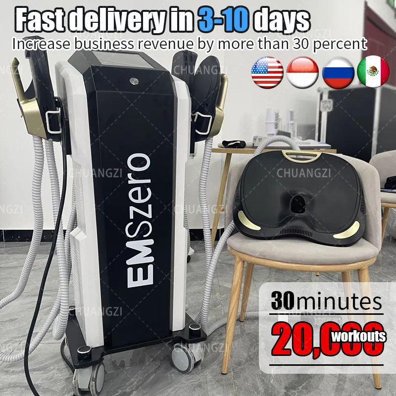 

2023 New DLS-EMSlim Neo Nova 14 Tesla 6000W Hi-emt EMS Body Sculpt Machine 4 RF Handle Pelvic Stimulation Pad Optional Emszero