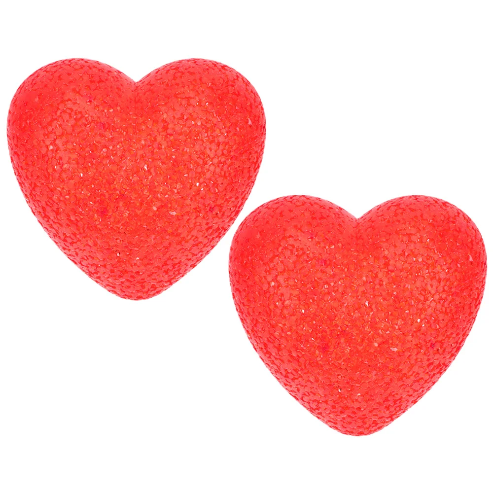 

2 Pcs Desk Lamp Bedside Heart Shaped Light Love Night Sculpture Centerpiece Proposal Decor