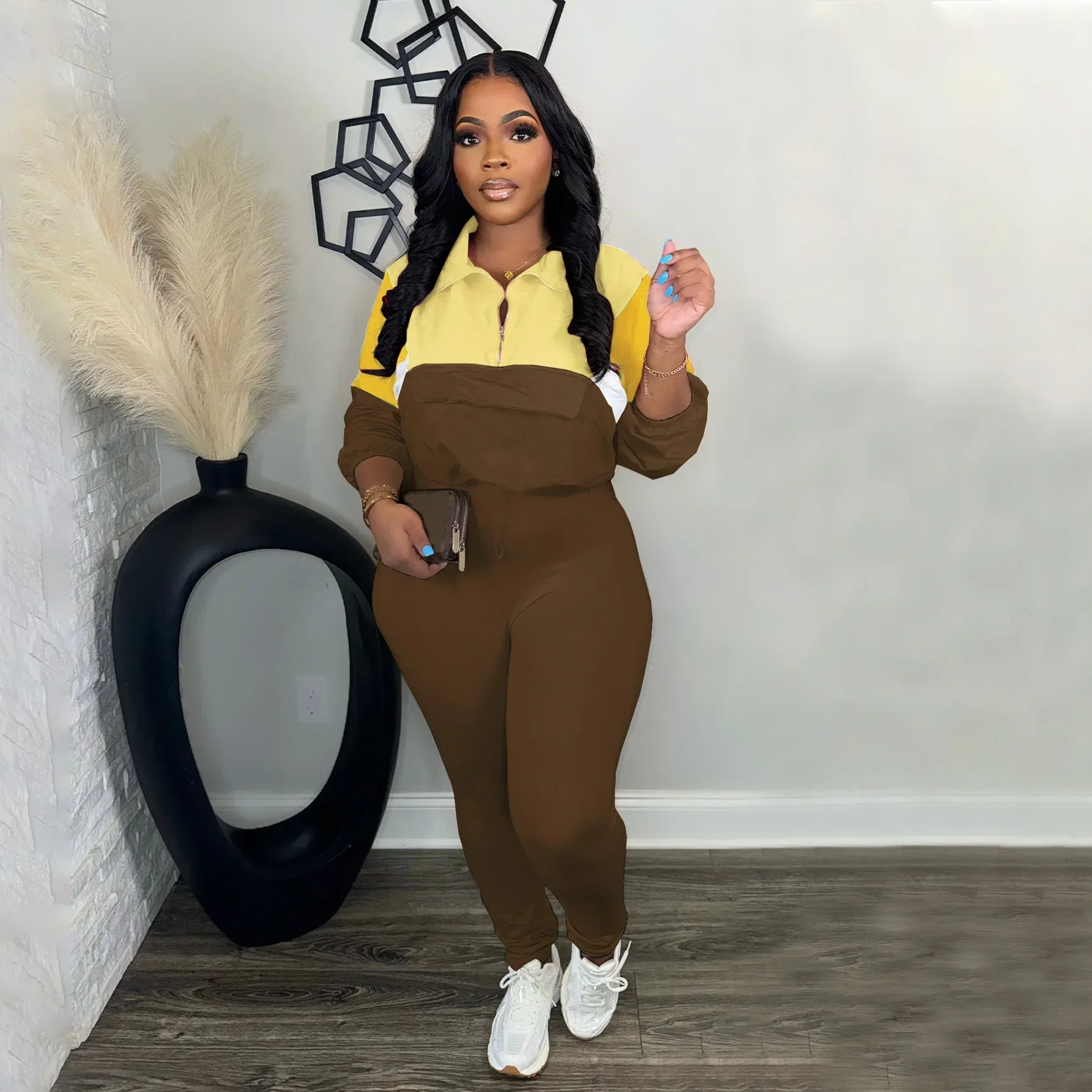 Укороченные куртки Топы Комплект брюк из 2 предметов Сексуальная одежда