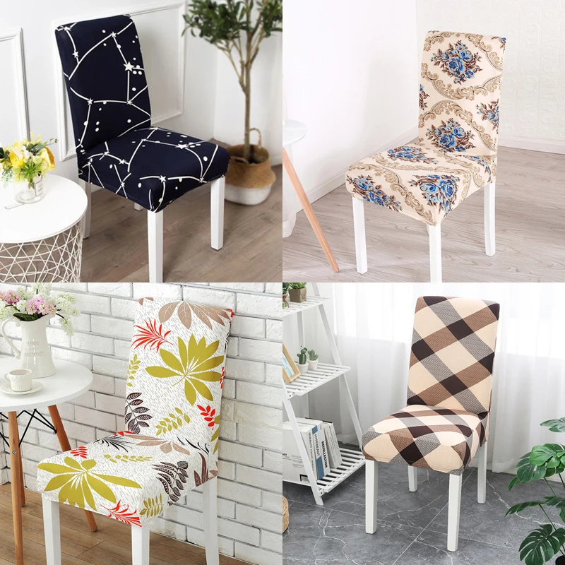 

Kitchen Dining Chair Covers for Home Decoration Case Chair Elastic Spandex Seat Covers Stretch Soft Furniture Covers