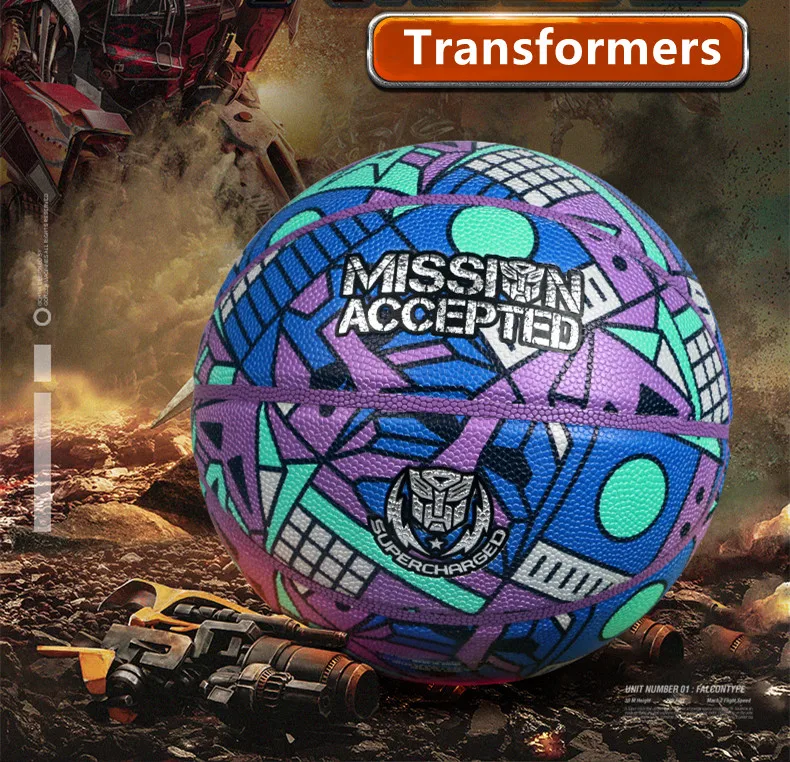 ProSelect Transformers Basketball Geometrical Totem Picasso moisture-absorbing PU Indoor Outdoor Gaming ball size 7 for Student