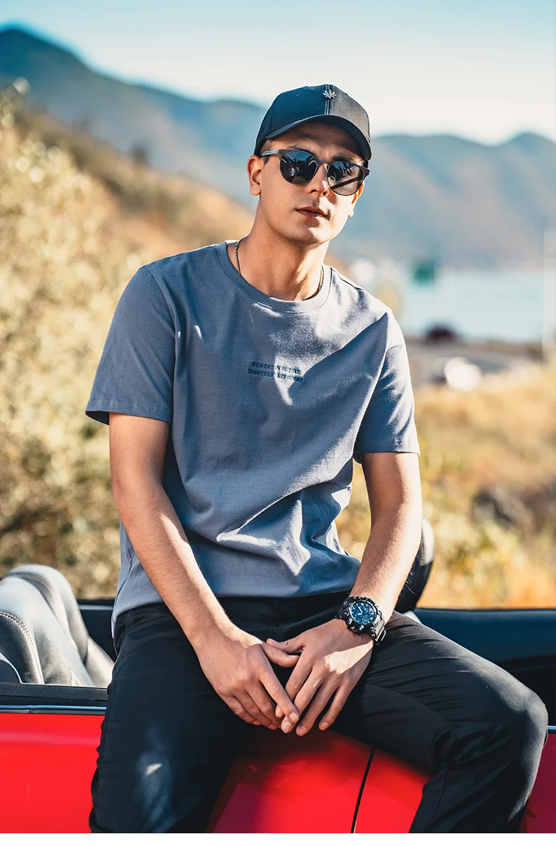 

Мужская Летняя Новинка 2803, модная брендовая Креативная печать, тяжелая хлопковая футболка с коротким рукавом 300 г