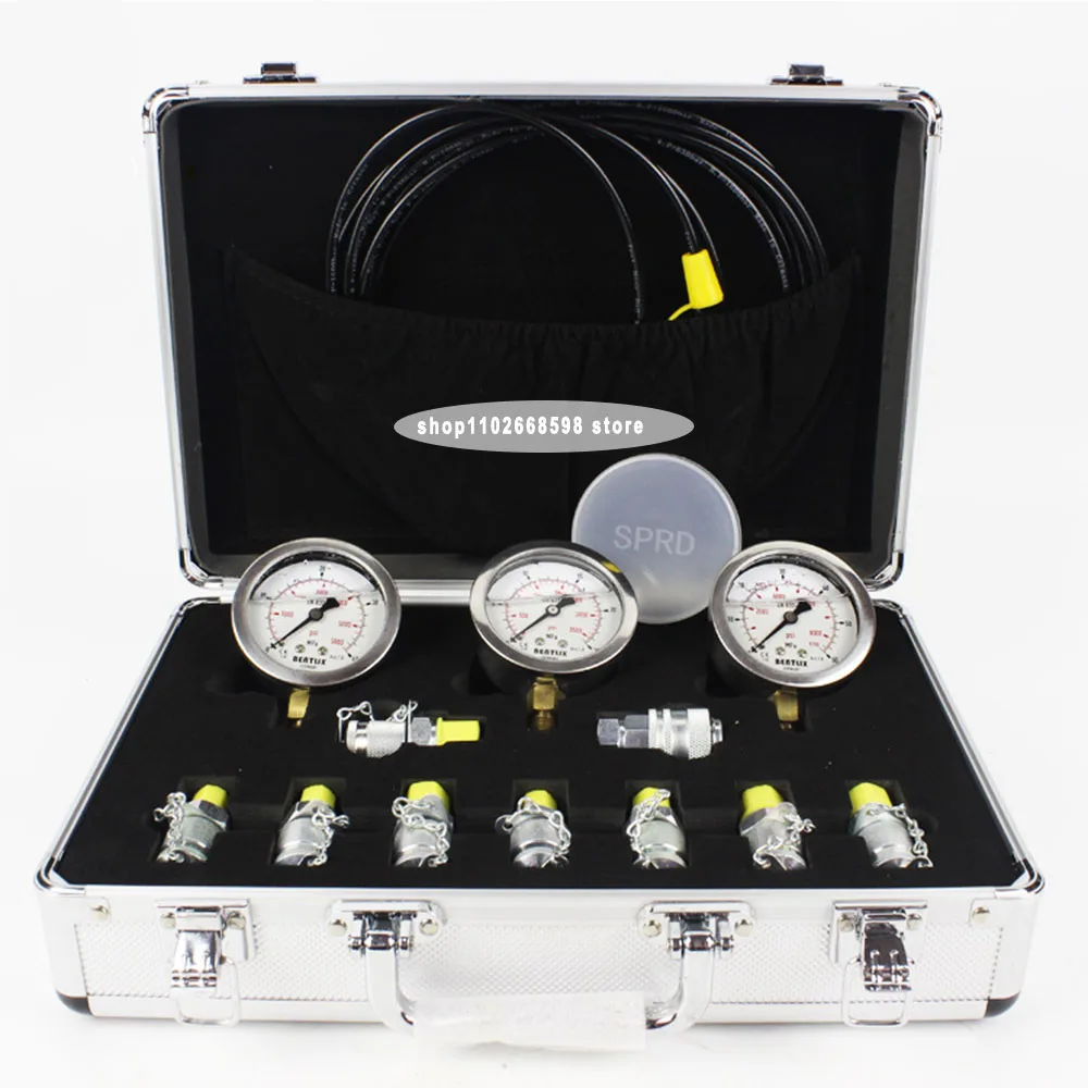 

Precise Hydraulic Pressure Measuring Box Pilot Pump Cluster Excavator Hydraulic Oil Pressure Gauge Test Pressure Detector