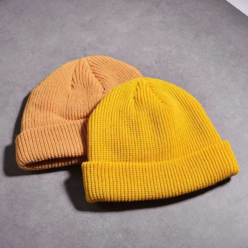 2022 Winter Warm Beanies Casual Short Thread Hip Hop Hat Adult Men Female Wool Knitted Skull Cap Elastic Unisex Brimless Cap 4 2022 Winter Warm Beanies Casual Short Thread Hip Hop Hat Adult Men Female Wool Knitted Skull Cap Elastic Unisex Brimless Cap 4