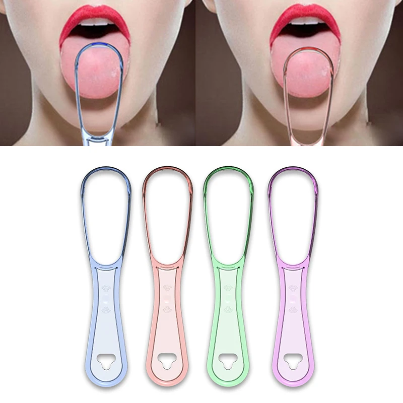 

Double Sided Soft Silicone Tongue Cleaner Bad Breath Away Hand Scraper Brush Silica Handle Oral Clean Hygiene Dental Care Tool