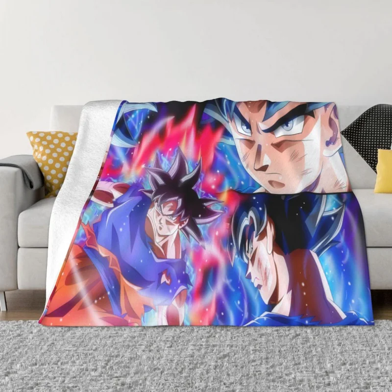 

Son Goku Cool Blanket Fleece Summer Anime Plaid Breathable Lightweight Throw Blanket for Bedding Outdoor Rug Piece