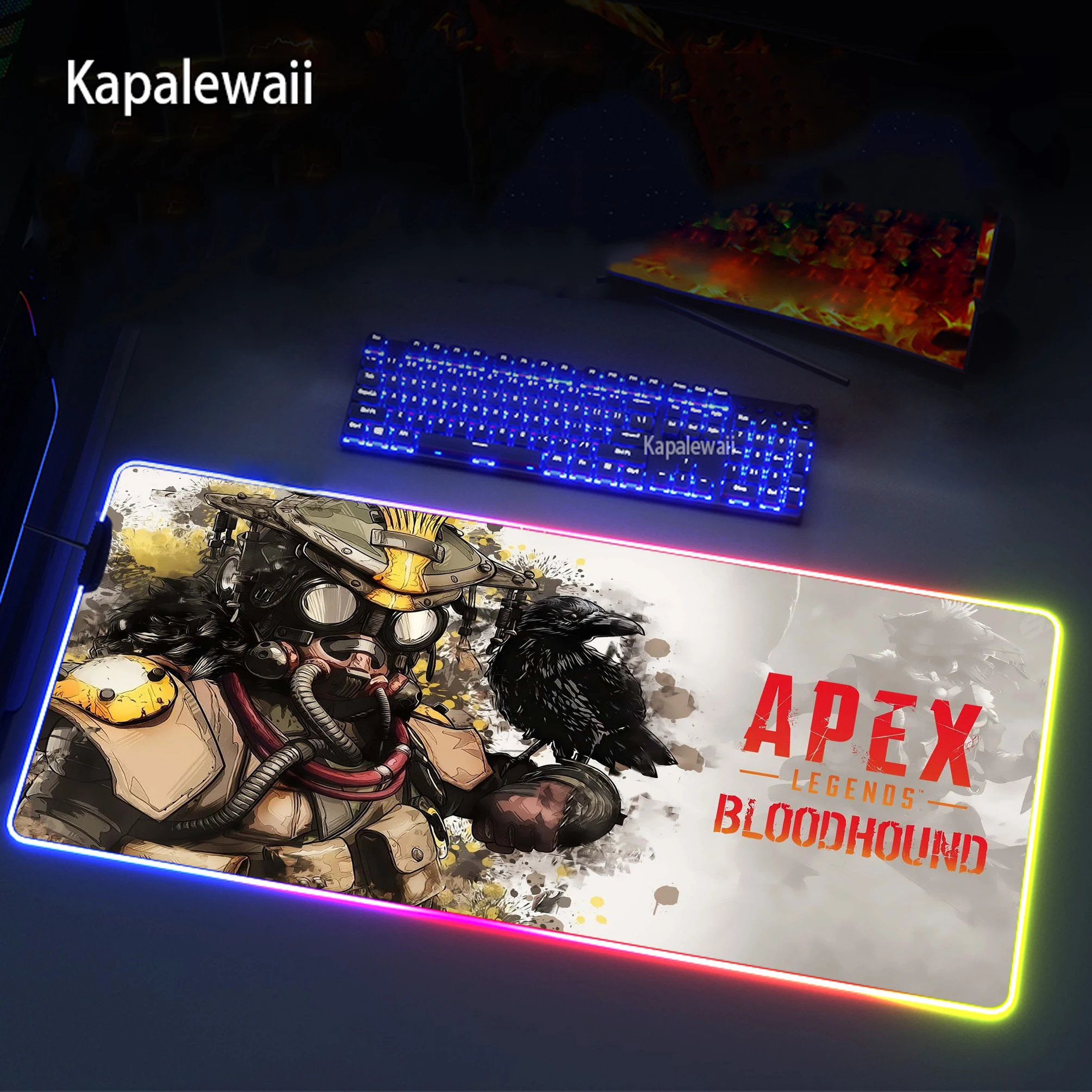 

Apex Legends RGB Mouse Pad Gaming Mouse Pad Rubber Gamer Pc Computer Mousepad Led Backlight Carpet Xxl Keyboard Desk Mats