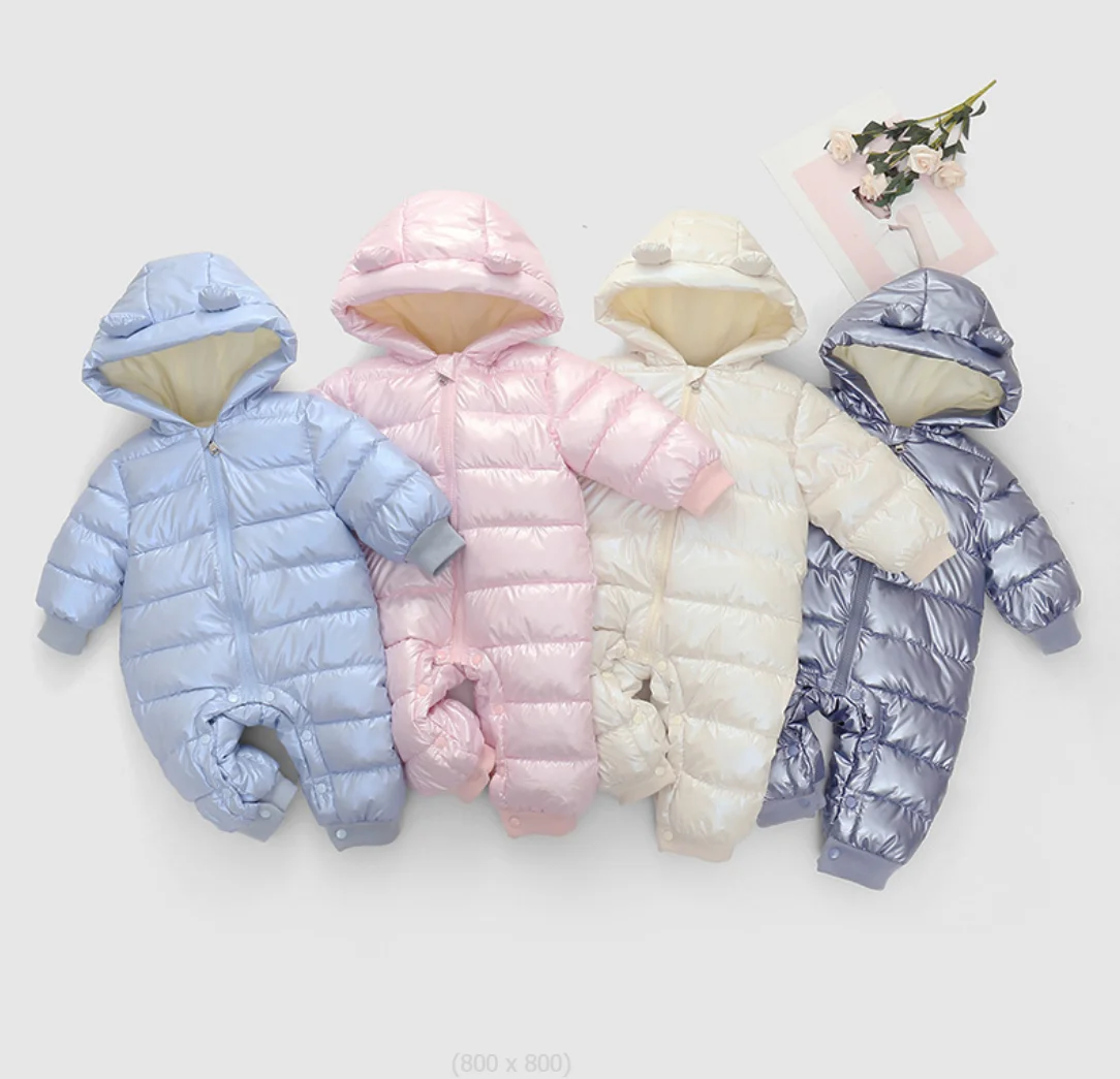 

Winter Baby Clothes Newborn Baby Romper Snowsuit Thick Cotton Warm Hooded Girl Boy Romper Jumpsuit Toddler Playsuit Down Coat