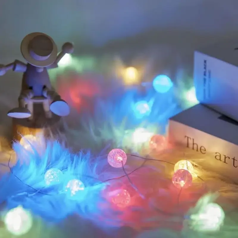 

HMTX 1pc Adjustable Crystal String Lights, 6.6ft/2m 20 Lights, Decorative Light Strings, Light Strips For Flower Bouquets Cake B