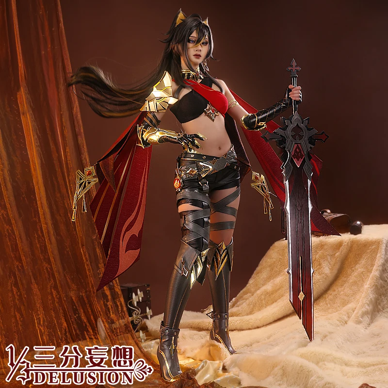 

Женский костюм для косплея COS-MO Game Genshin Impact Dehya Battle, сексуальное платье, Великолепный костюм для вечеринки, Размеры S-XXL, карнавал на Хэллоуин, ...