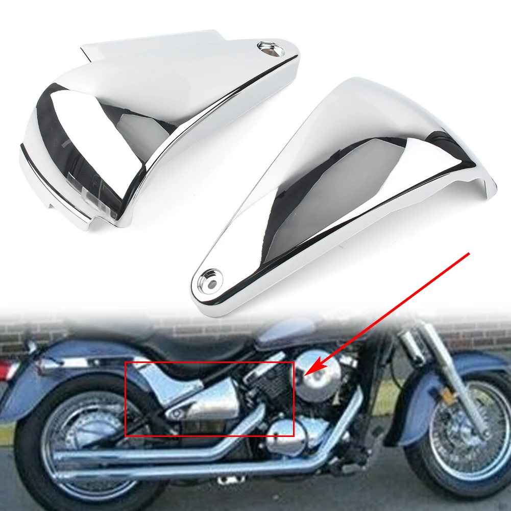 Фото Vulcan 400 800 для Kawasaki VN400 VN800 мотоцикла, боковой обтекатель аккумулятора, классический Drifter, АБС-пластик, хром, 2 шт. №1
