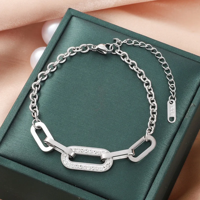 Lucky99 2024 новые модные толстые браслеты из нержавеющей стали для женщин крутой