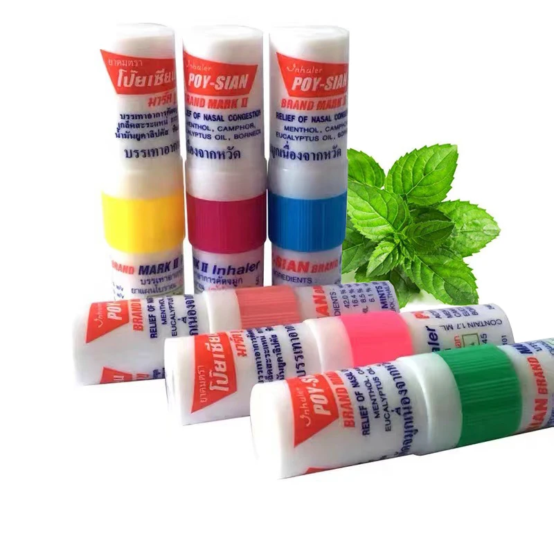 6Pcs Thailand Nasal Inhaler Stick Herbal Nasal Sian Stick for Nasal congestion motion sickness insect repellent etc.
6Pcs Thailand Nasal Inhaler Stick Herbal Nasal Sian Stick for Nasal congestion motion sickness insect repellent etc.