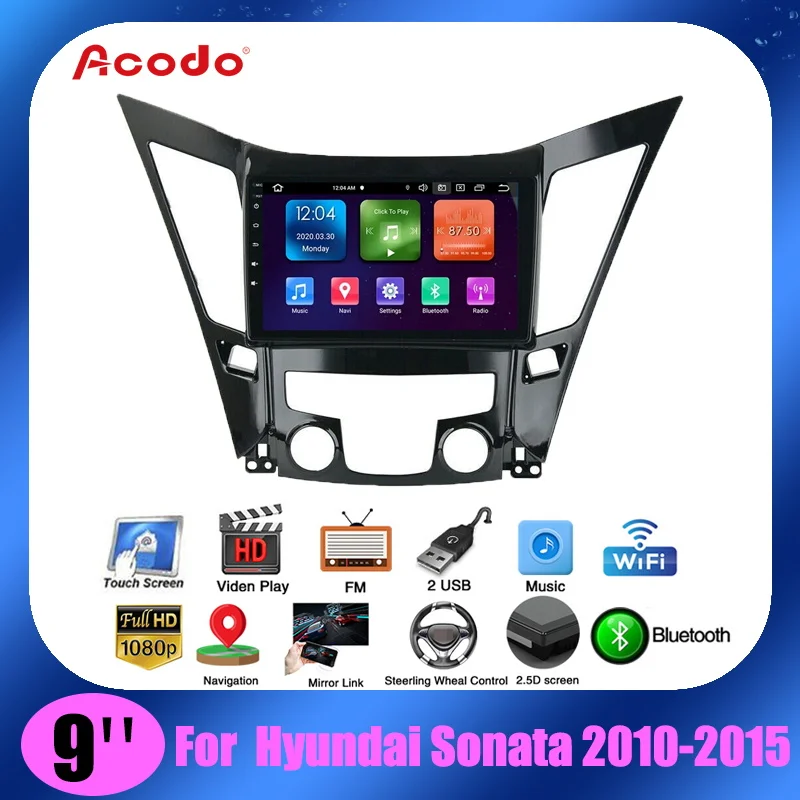 

Автомобильное радио Acodo Android 11, головное устройство 2Din для Hyundai Sonata 2010-2015, автомобильное стерео, GPS, Bluetooth, головное устройство