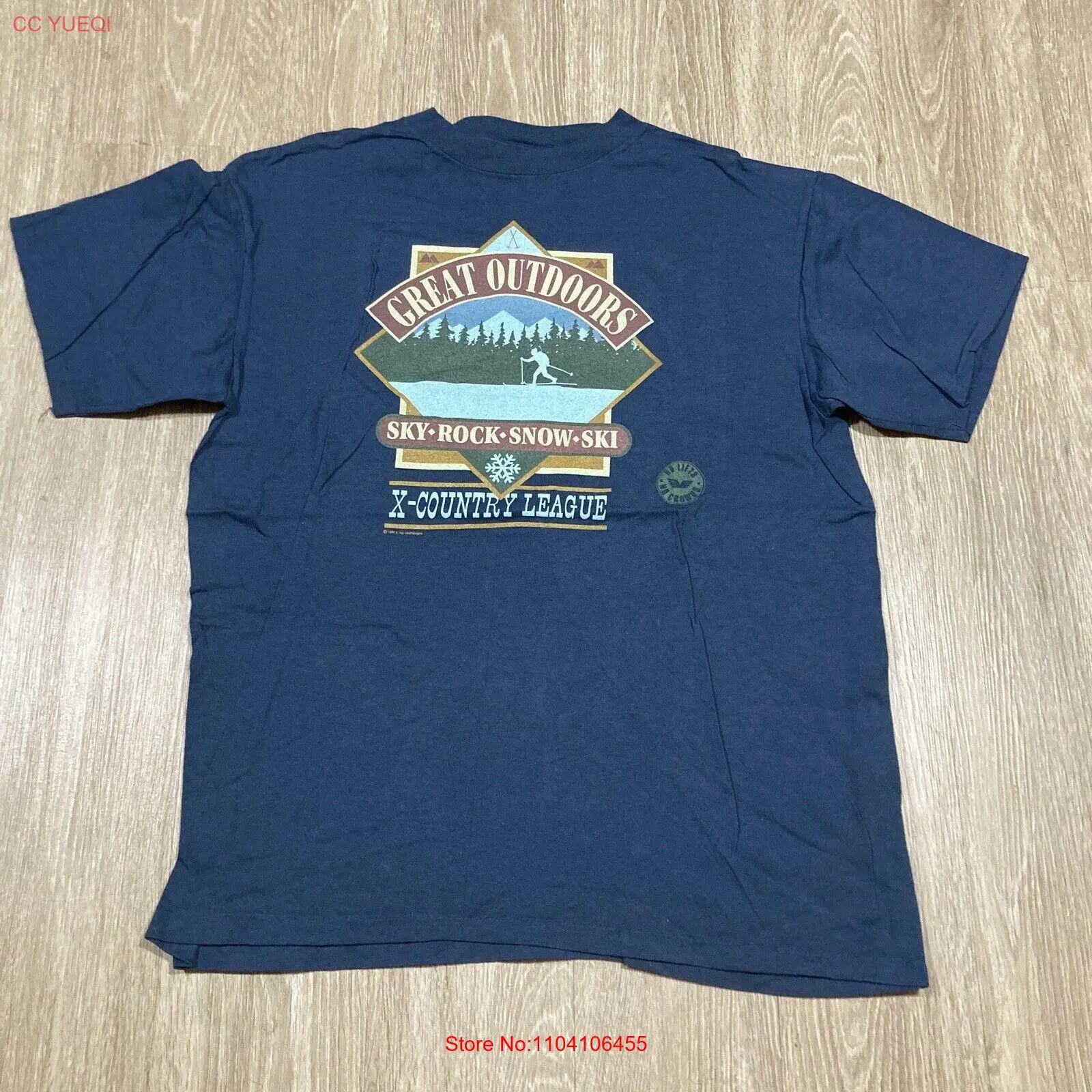 Отличная рубашка для улицы L 90-х 00-х годов Y2k Sky Rock Snow Ski Country Vacation Футболка катания