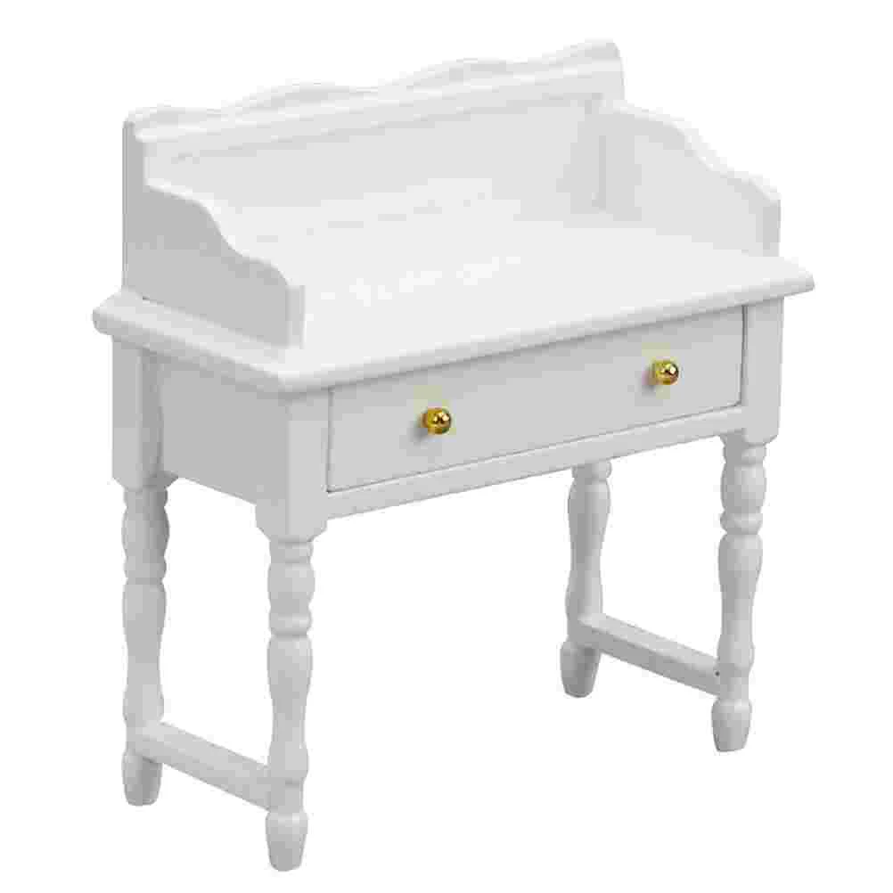 

Mini House Table Micro Scene Adornment Mini Furniture Desk Model Photo Prop
