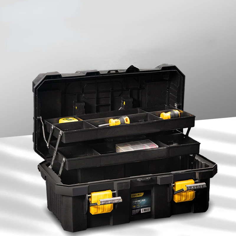 Aluminium Large Tool Box Storage Case Profesional Divider Insert Hard Case Waterproof Caja De Herramientas Garage Accessories