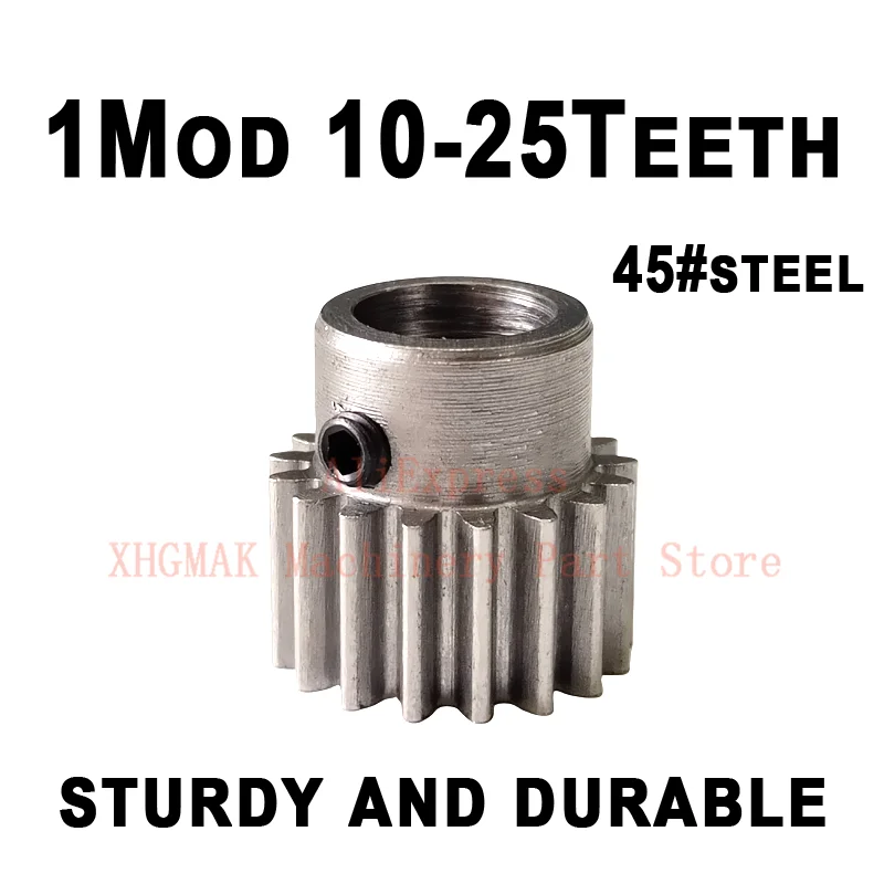 

Carbon Steel 1Mod 10 11 12 13 14 15 16 17 18 19-25t 1M 17Teeth Cylindrical Spur Gear Micro Motor Drive Robot Transmission Rc Car