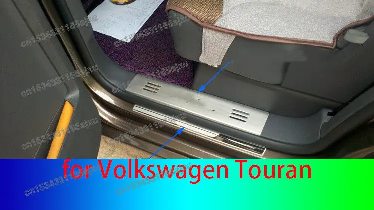 

Автомобильные аксессуары для Volkswagen Touran 2005-2015, нержавеющая сталь, порог машины Guard, приветственная педаль, защита от царапин