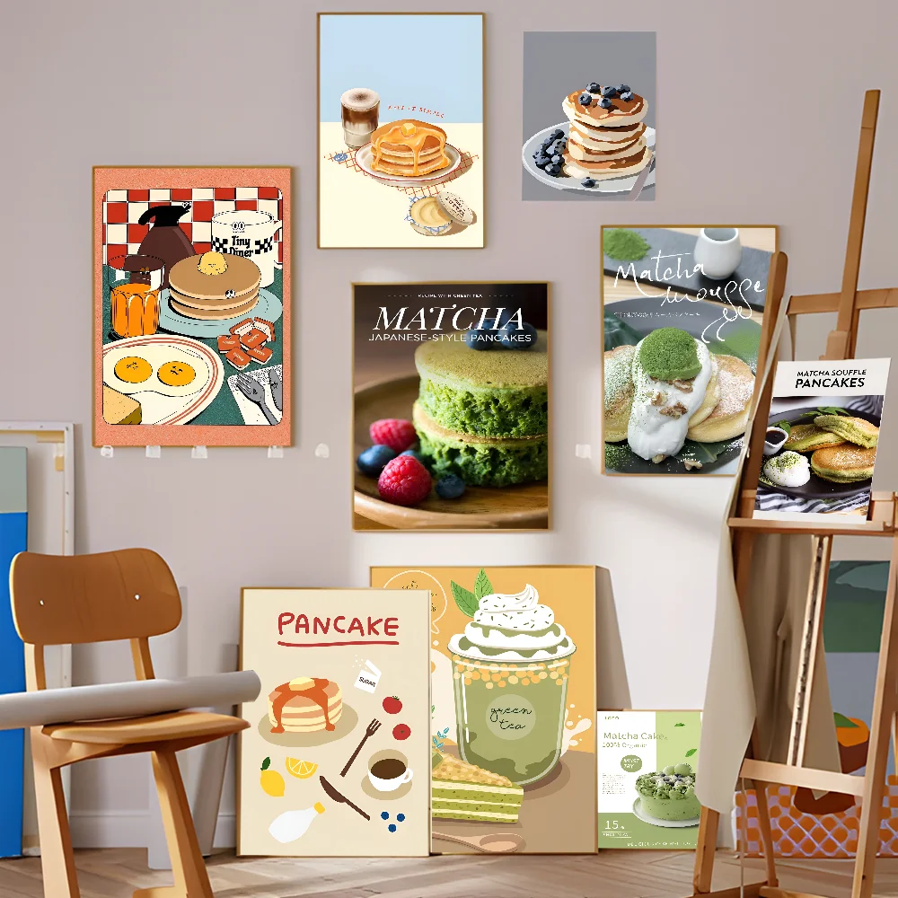 Наклейки На Стену В Винтажном Стиле - Delights Pancake Green Tea Sushi Декоративное Клейкое