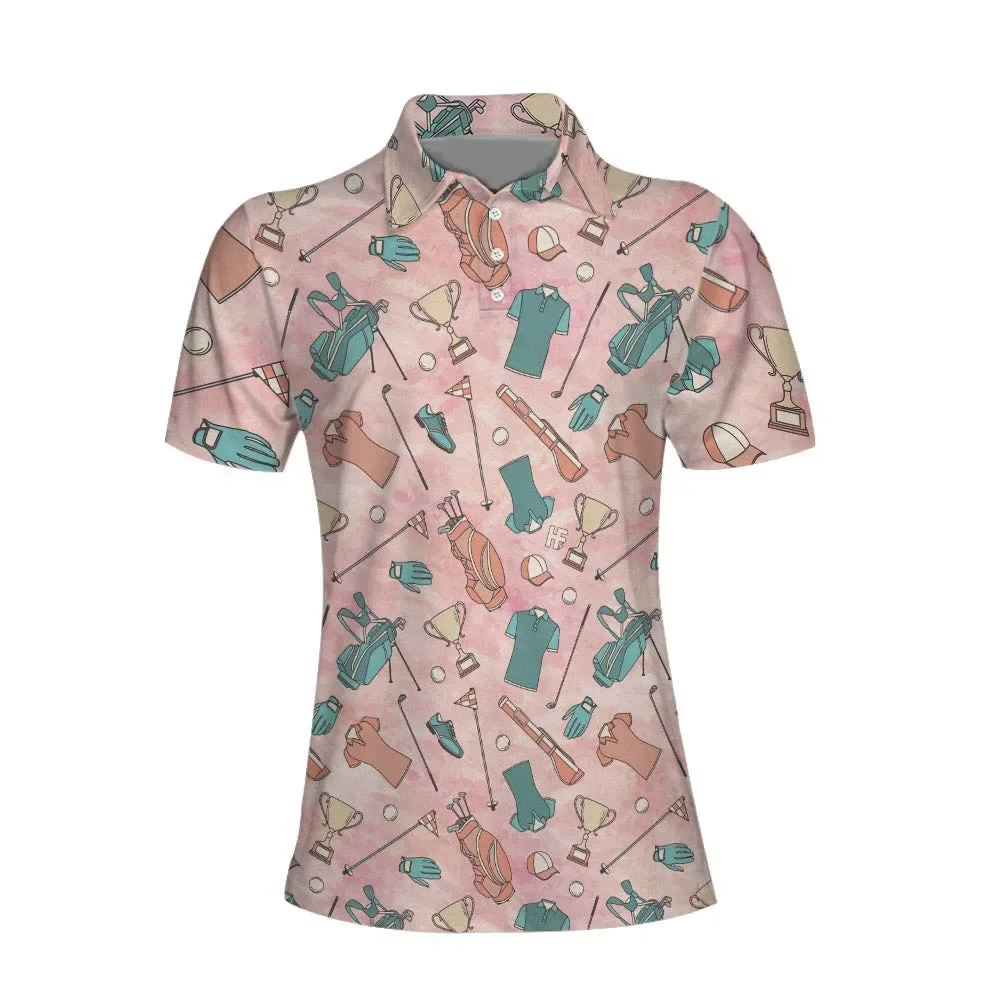 Рубашка-поло для гольфа с 3D принтом уличные летние топы в стиле Харадзюку