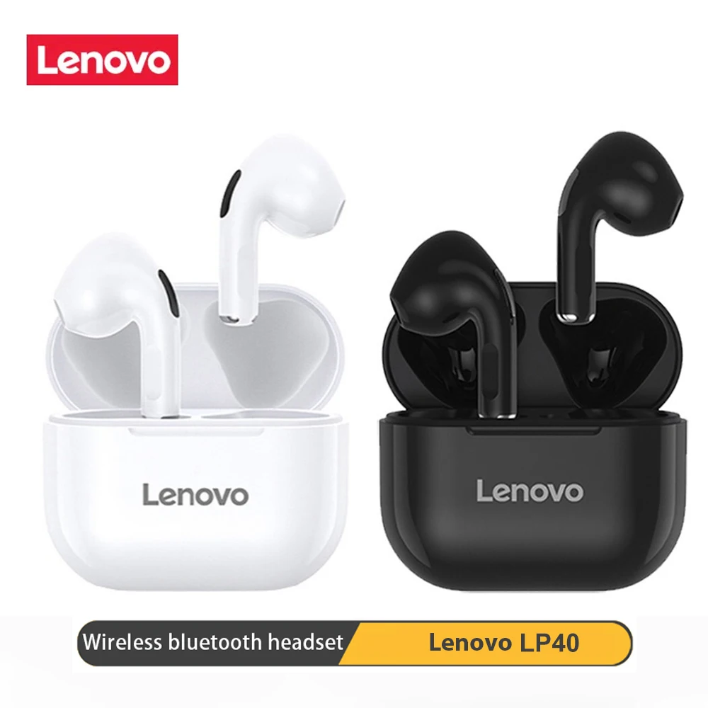 Беспроводные наушники Lenovo LP40 Bluetooth 5 0 двойная стереогарнитура с шумоподавлением