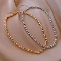 domineering u shaped gradient thickening necklace womens fashion luxury plating 18k rose gold elegant dirthday gift