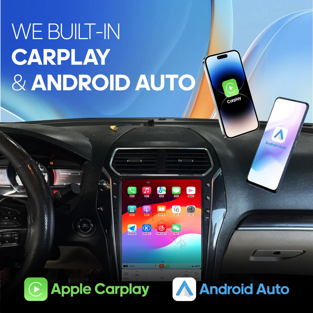 Фото Для Ford Explorer 2011-2019 Android 15 12 + 256G CarPlay 13,8 