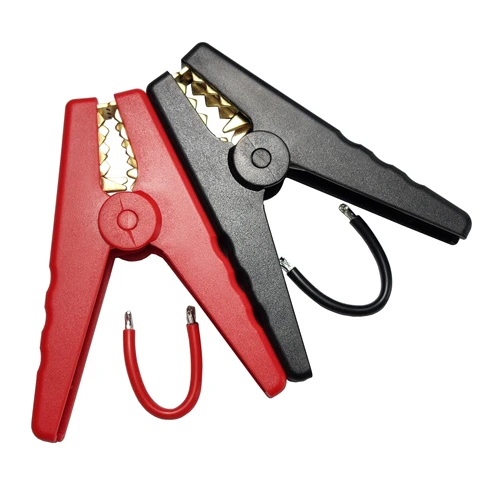 Зажим JKM 140 мм для аккумулятора грузовика, 1000A, зажим крокодил из чистой меди, испытательный свинцовый двойной винт с 2 шт. выводами - изображение