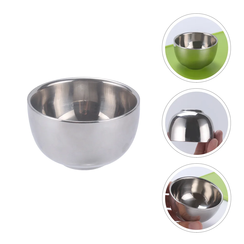 2Pcs Stainless Steel Cups Practical Double Walled Tea Cups Kitchen Sauce Cups
