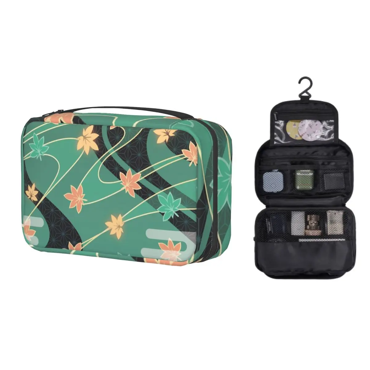 

Genshin Impact Anime Game Travel Cosmetic Bag Kaedehara Kazuha Burst Makeup Toiletry Organizer Lady Beauty Storage Dopp Kit