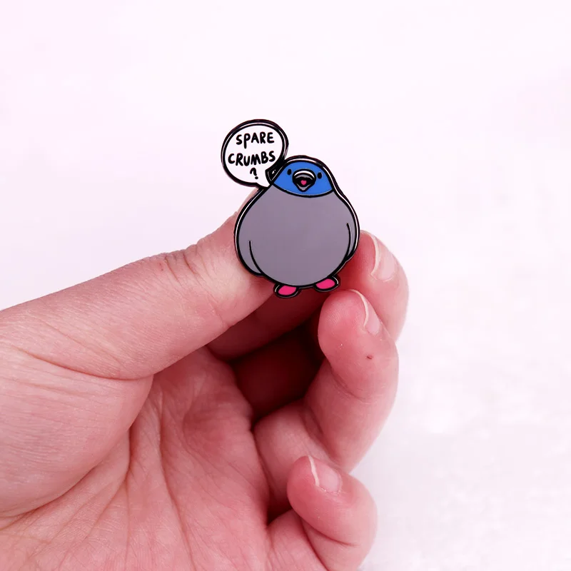 Эмалированная булавка для мема голубей попрошания за крошки запасные брошь в
