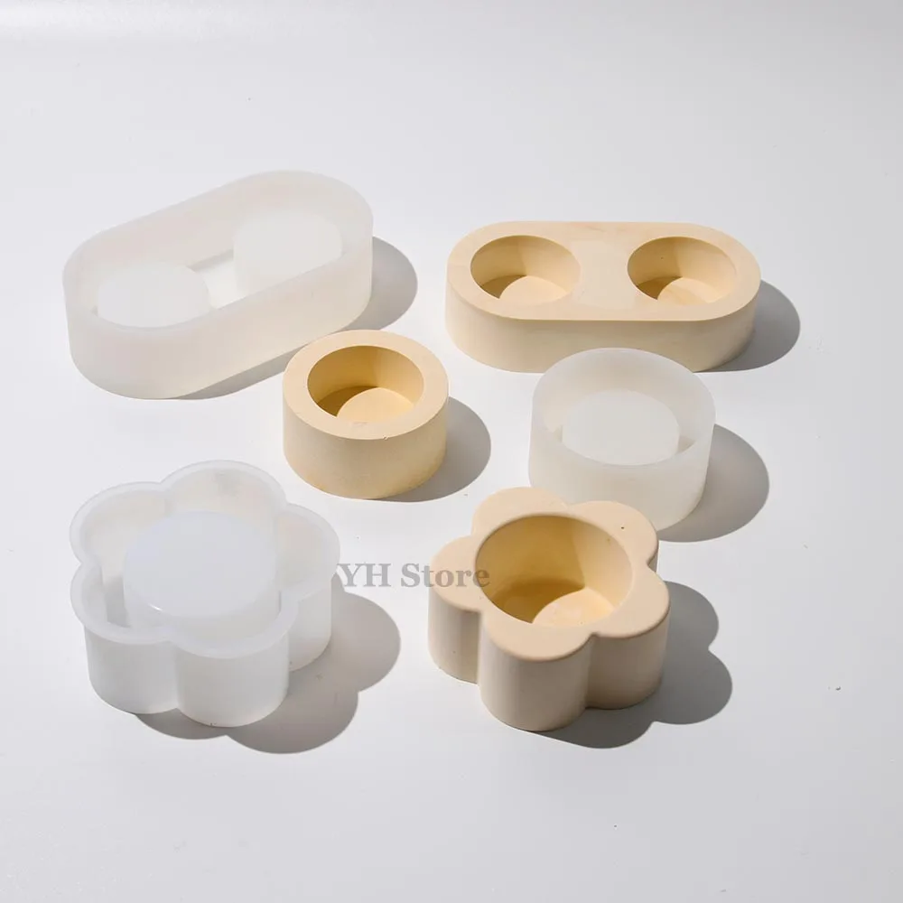 Molds Gypsum Molds And Forms Concrete Tealight Molds Silicone Clay Mold For Resin Tea Light