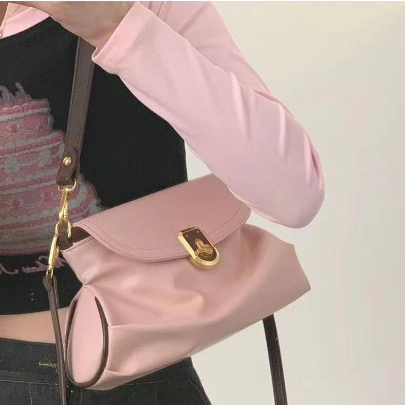 

Women Underarm Bag Luxury Designer Leather Shoulder Crossbody Bags Pink Commute Shopper Bag Ladies Summer Spring Pocket