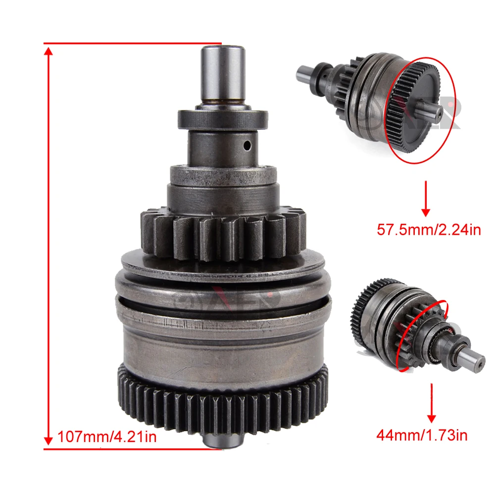 Бендикс стартера CCW для Yamaha WR650 WB700 WB760 WB800 WRA650 WRA700 WRB650T WRB700S WVT700 WVT760 VX700 SV1200 6M68183E00 (art.: 3920da093d7d4) - 3920da093d7d4