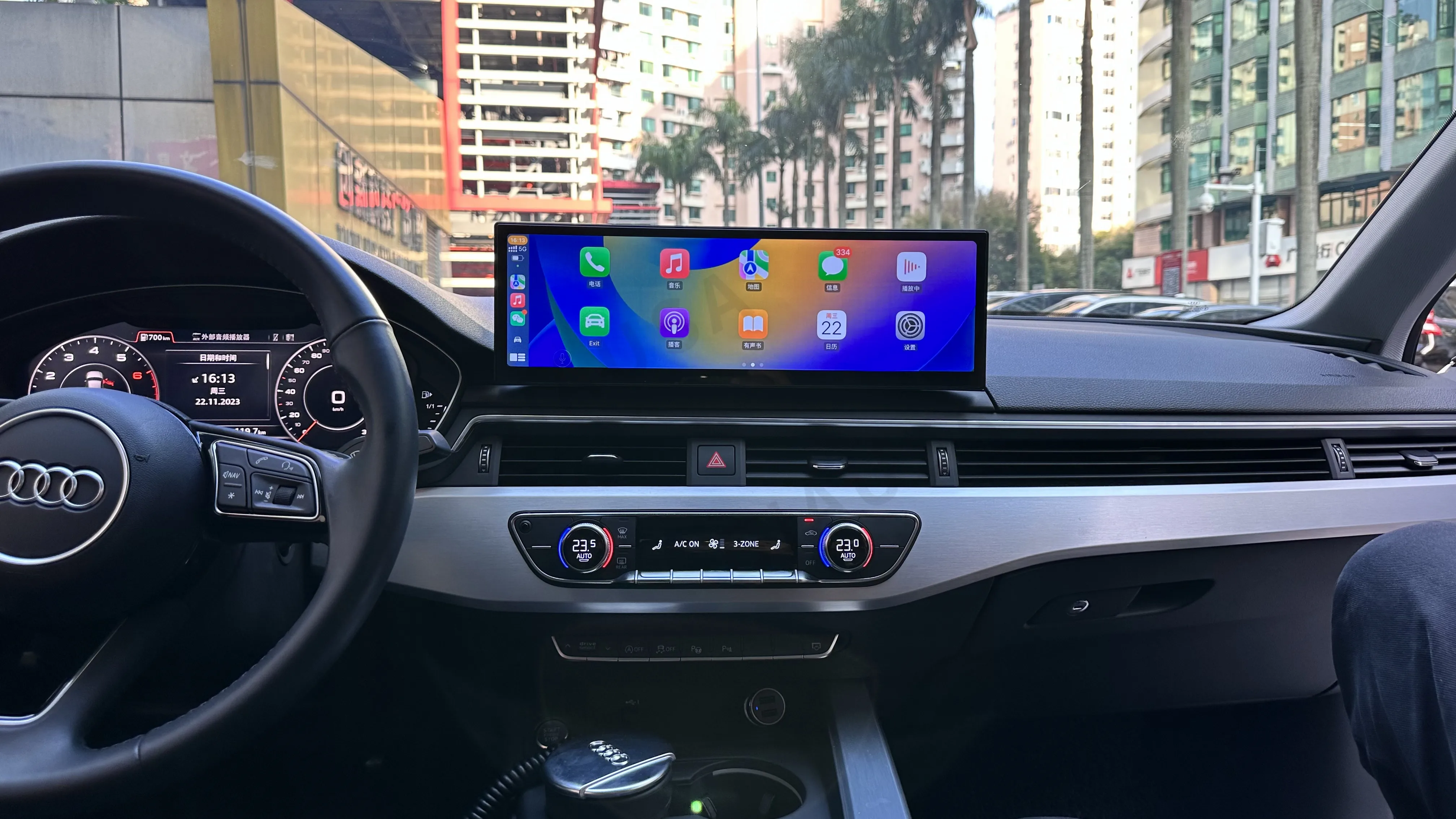 14 9 "Android 13.0 Беспроводной Carplay Auto для Audi A4L A4 B9 A5 2017-2019 Автомобильный радиоприемник