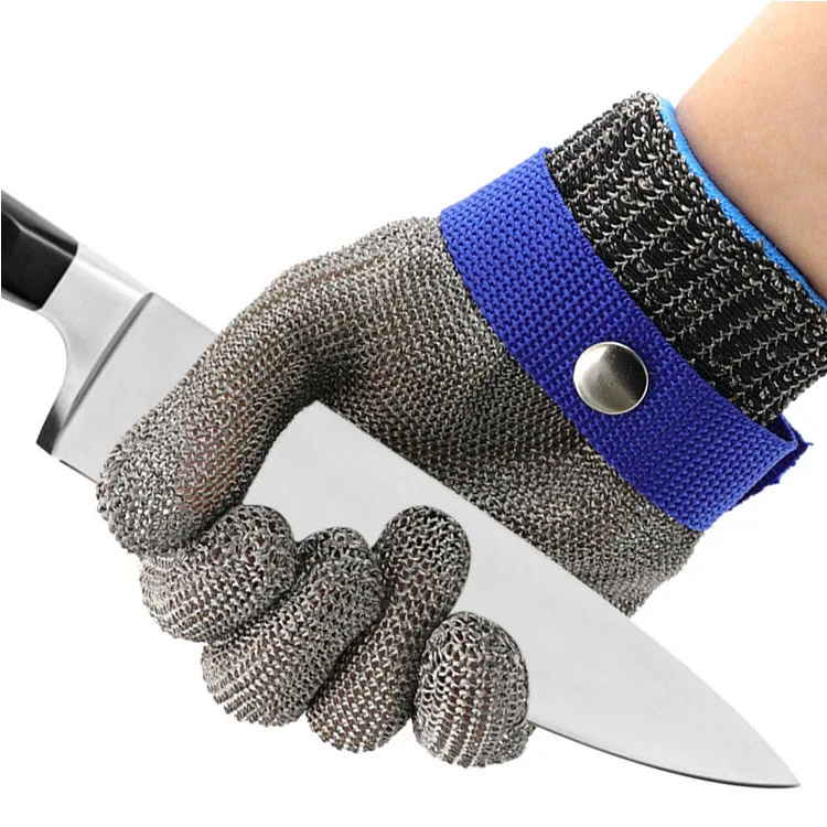

Construction Worker Butcher A9 Anti Cut High Performance 316L Stainless Steel Mesh Wire Safety Cut Resistant Work Glove