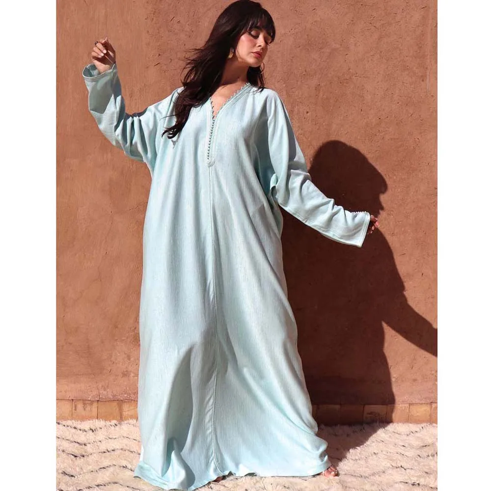 Платье Рамадан, Мусульманский Стиль, элегантное винтажное длинное платье с длинным рукавом, мусульманская абайя, мусульманский Мусульманс...