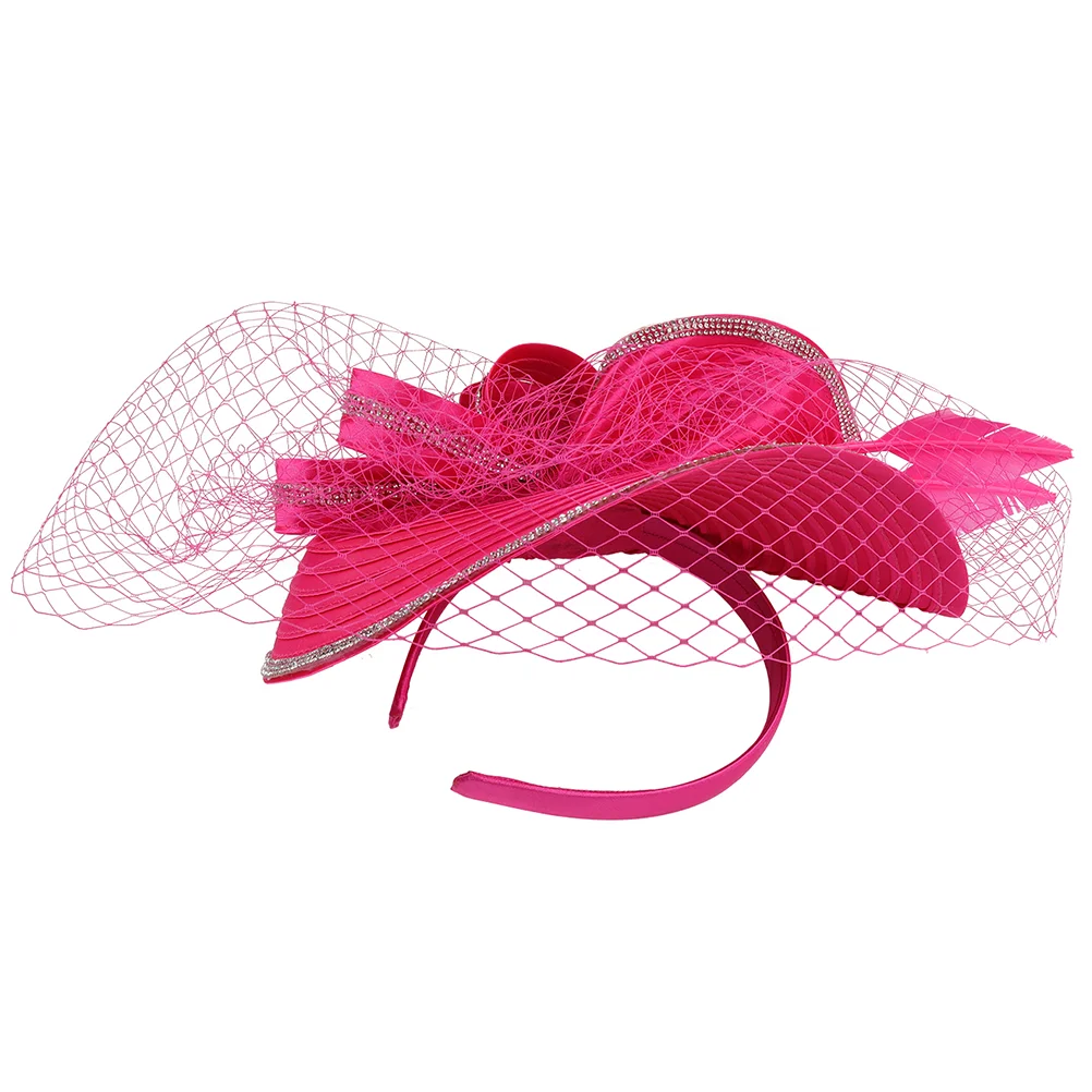 

Cocktail Party Hat Wedding Headpiece Bride Tea Headdress Women's Fascinators Hats Yarn Vintage Bridal Headband