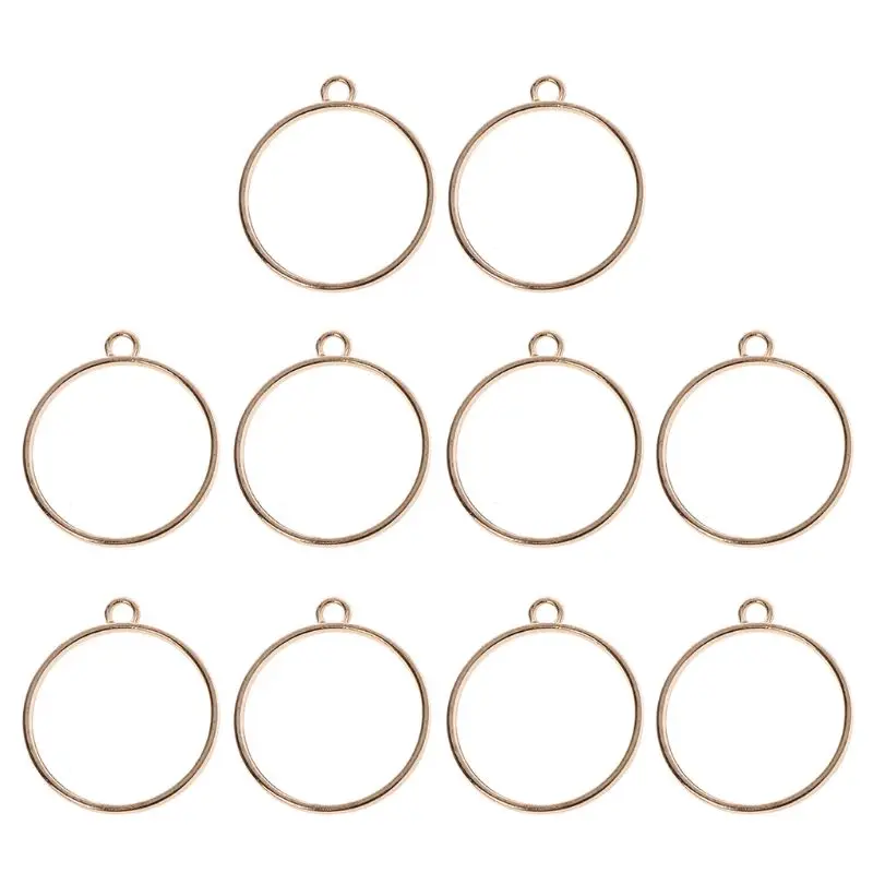 

for Creative 10 Pcs Round Pendant Blank Frame Bezel for w/ Loop for DIY Jewelry